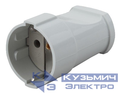 Розетка кабельная с заземл. прямая 16А бел. Rx2-W ЭРА Б0039682