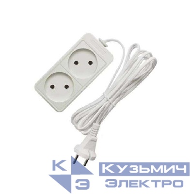 Удлинитель 2х3м без заземл. 10А IP20 2.2кВт ПВС Союз 481S-1203