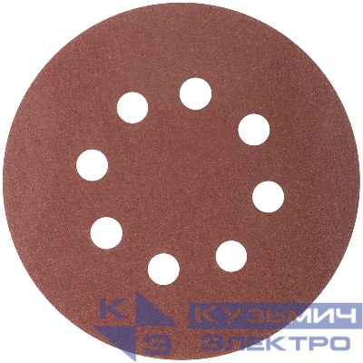 Набор кругов абразивных шлифовальных перфорированных на ворсовой основе под "липучку" Р80 125мм (уп.5шт) Profi Cutop 85-619