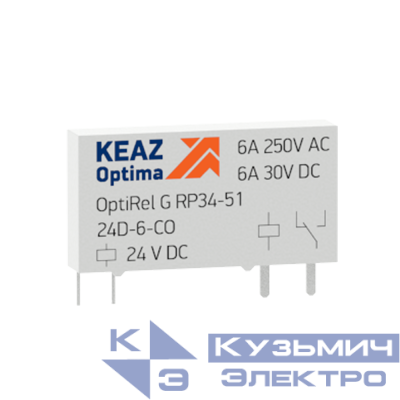 Реле промежуточное OptiRel G RP34-51-48D-6-CO КЭАЗ 281148