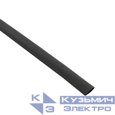 Трубка термоусадочная ТУТк с клеевым слоем нг 12/4 черн. 1м (уп.10м) PROxima EKF tut-k12-b