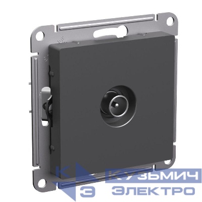 Розетка телевизионная проходная TV AtlasDesign 4дБ механизм базальт SE ATN001492