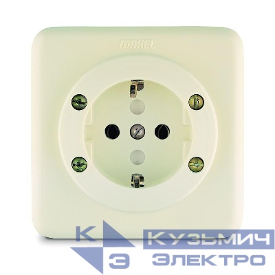 Розетка 2-м СП с заземл. MAKEL 16013