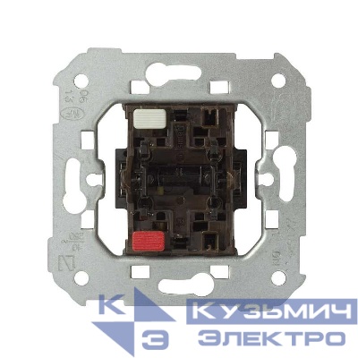 Выключатель кнопочный 1-кл. СП Simon 82/82Nature/88 10А IP20 250В на размыкание безвинтов. зажим НЗ механизм Simon 75152-39