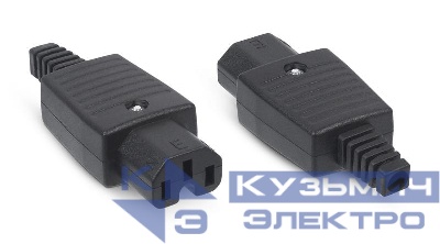 Вилка С13 разборная IEC-320-C13 10А 250В черн. Cabeus 9646c