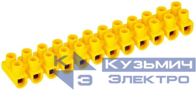 Колодка клеммная ЗВИ-20 н/г 4-10кв.мм 12 пар желт. IEK UZV7-020-06