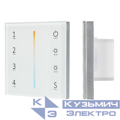 Панель Sens SMART-P38-MIX White (230В 4 зоны 2.4G) (IP20 пластик) Arlight 027118