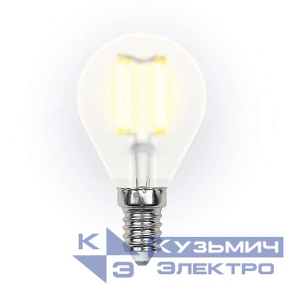 Лампа LED-G45-6W/WW/E14/FR PLS02WH Uniel UL-00000303