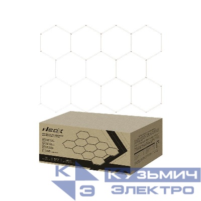 Светильник светодиодный ДБО-HEXAGON 11С-46065 460Вт 6500К 230В 3256х2350мм 11 сот 0.5м шнур с вилкой NEOX 4690612066646