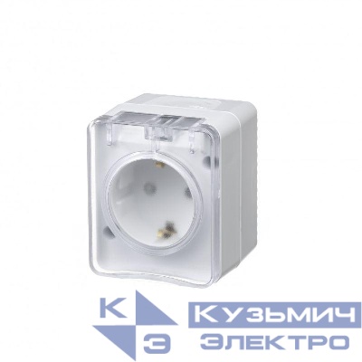 Розетка 1-м ОП AtlasDesign PROFI 16А IP54 250В заземл. защ. шторки бел. SE ATN540145