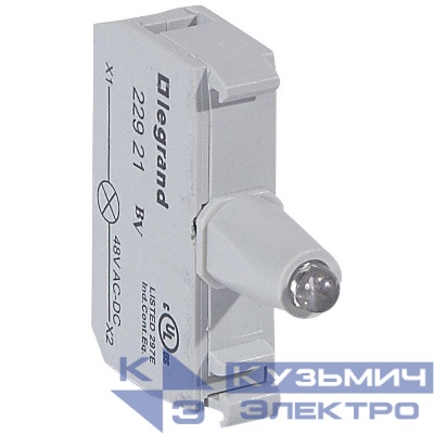 Блок контактов со светодиодом 48В под винт красн. Osmoz Leg 022921