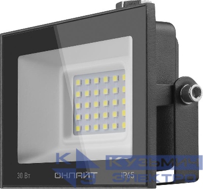 Прожектор светодиодный 71 657 OFL-30-4K-BL-IP65-LED 30Вт 4000К IP65 2400лм черн. ОНЛАЙТ 71657