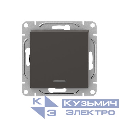 Выключатель 1-кл. СП Эпика с подсветкой механизм мокко EKF UP1-SWM-14