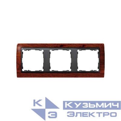 Рамка 3-м Simon82 вишня/графит Simon 82835-61