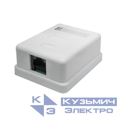 Розетка компьютерная 8P8C RJ-45 UTP кат.5E 1 порт (DIY) SUPRLAN 10-0307-1