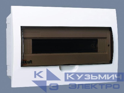 Корпус встраиваемый ЩРВ-П-18 25х40х10 18мод. IP41 пластик. DEKraft 31005DEK