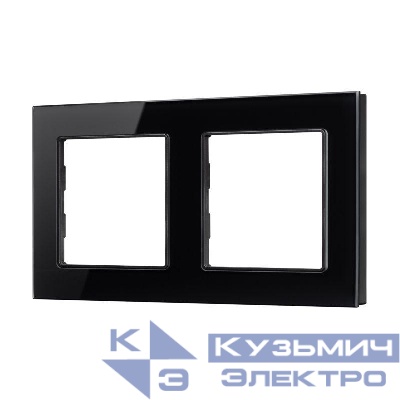 Рамка стеклянная FRM-GLARE-GS-2-BK Arlight 043797