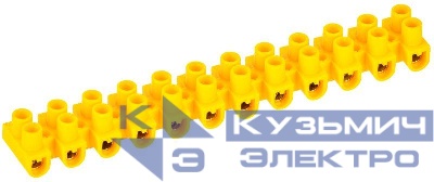 Колодка клеммная полистирол ЗВИ-5 н/г 1.5-4.0кв.мм желт. (блист.2шт) IEK UZV7-005-04-2