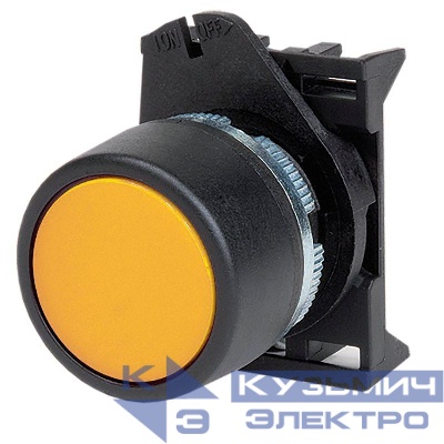 Кнопка без фикс. плоская желт. прозр. DKC ABHLR3