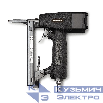 Пистолет для забивания скоб мебельный Hybest 1013JL (пневматический, скобы 53F 20Ga, удлиненный)
