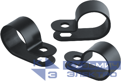 Скоба под винт 9мм NCС-09-100-BL нейлон. черн. (уп.100шт) Navigator 95723