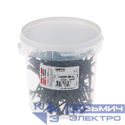 Саморез 4.8х100 гипсокартон-дерево (уп.100шт) ведро Tech-Krep 100088