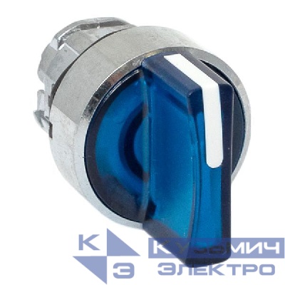 Механизм переключателя исполнительный XB4 IP65 на 3 положения возвратный без фиксации с подсветкой с короткой ручкой син. EKF XB4BD3L-B-65