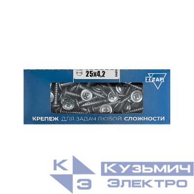 Саморез для тонкого метал. листа 4.2х25 (коробка) (уп.200шт) Zitar 102141
