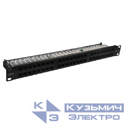 Патч-панель высокой плотности 19дюйм 48хRJ-45 UTP 5e 1U SUPRLAN 10-0406