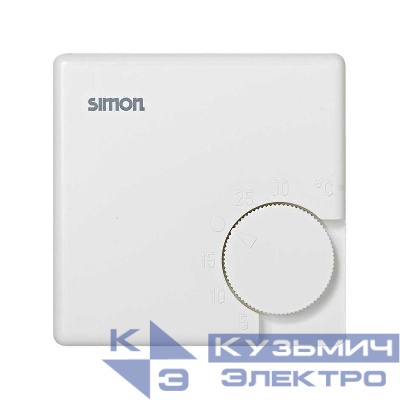 Механизм термостата комнатный тепло 10А 250В 5-30град. сл. кость Simon 75500-61