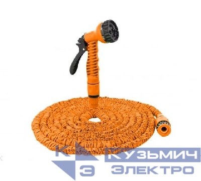 Набор для полива с растягивающимся шлангом 15м Вихрь 73/7/2/25