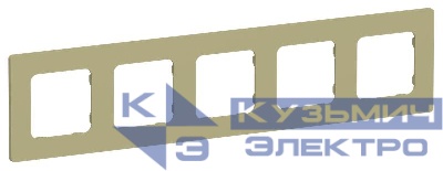 Рамка 5-м СП FLITE РУ-5-К-ФлО олив. IEK FI-M52-32-20-K26