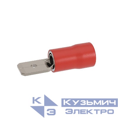 Наконечник-разъем плоский вилка 2.8х0.5 изолированный фланец для кабеля сечением до 1.5кв.мм DKC IFCM-1.5-2.8-5