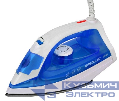Утюг паровой ELX-SI04-C35 1800Вт электр. 220-240В тефлон син./бел. Ergoluxe 13975
