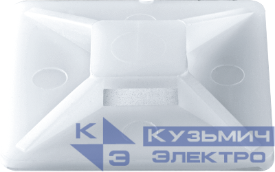 База монтажная самоклеящаяся OFP-20-100-WH 20х20 бел. (уп.100шт) ОНЛАЙТ 90746