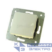 Переключатель проходной 1-кл. СП Cariva 10А IP20 сл. кость (DIY-упак.) Leg 695902