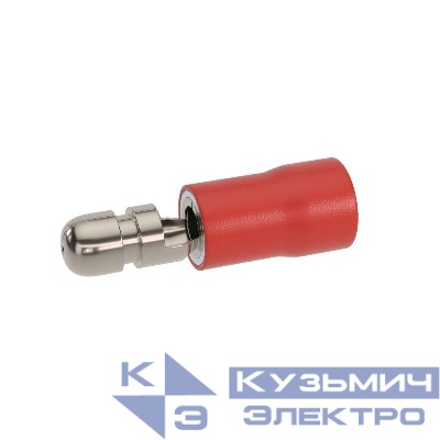 Наконечник-разъем цилиндрический вилка 9х4 изолированный фланец для кабеля сечением до 1.5кв.мм DKC ICCM-1.5-4-9