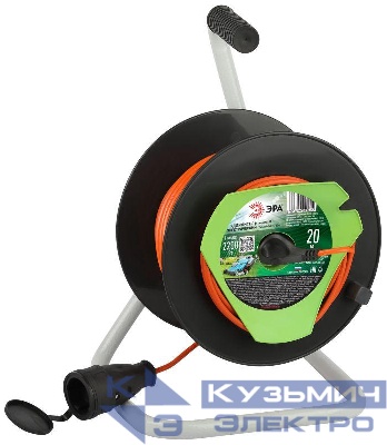 Удлинитель на катушке 1х20м без заземл. RP-1-2x1-20m ПВС 2х1 Эра Б0059769