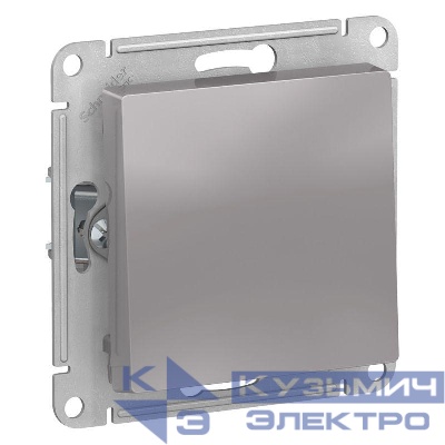Выключатель 1-кл. СП AtlasDesign 10А IP20 (сх. 1) 10AX механизм алюм. SE ATN000311