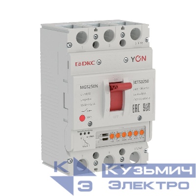 Выключатель автоматический 3п 100-250А 36кА MGS250N с электронным расцепителем ETS в литом корпусе YON MGS250N-3ETS0250