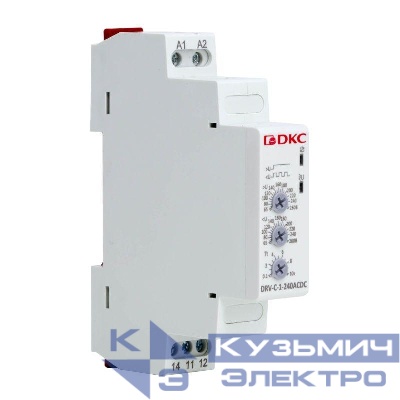 Реле контроля напряжения 1ф DRV конфигурация контакта 1CO 110-240В AC/DC DKC DRV-C-1-240ACDC