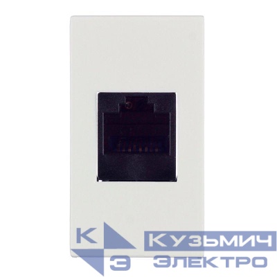 Розетка телефонная 1-м 1мод. Viva RJ12 бел. DKC 45018