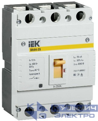 Выключатель автоматический 3п 250А 25кА ВА44 35 IEK SVA4410-3-0250