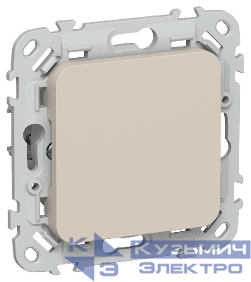 Заглушка СП FLITE ЗГ-ФлЛ с суппортом механизм льняной IEK FI-PL10-K88