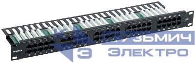 Патч-панель телеф. 1U кат.3 RJ45 50 порт. (Krone) GENERICA PP50-1UC03U-K05-G
