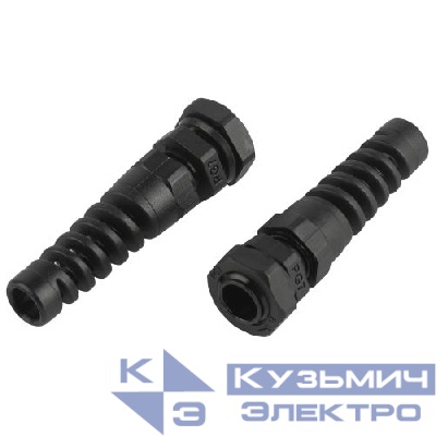 Ввод кабельный (сальник) PGR 7 d3-6.5мм (d отверст. 12.5мм) IP54 с гибким отводом (уп.10шт) Эра Б0065186