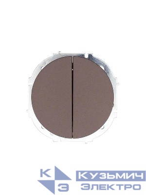 Выключатель 2-кл. СП OSEN 10А IP20 механизм шоколад LEZARD 743-7388-101