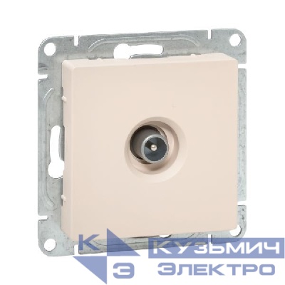 Розетка телевизионная оконечная TV СП Эпика крем. EKF UP1-SOI-TV-3