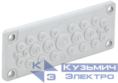 Ввод кабельный мембранный 25 отверстий d5-26мм IP65 сер. TITAN IEK TI-00D-MC-025-65