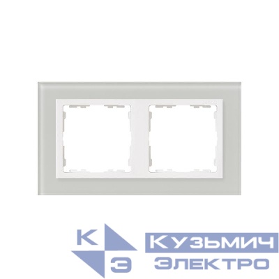 Рамка 2-м Simon82 Nature натуральный/бел. стекло Simon 82627-60